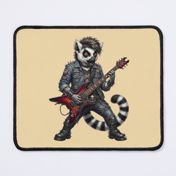Item preview, Rock Lemur – Punk Guitar Animal Design designed and sold by Dogandesighn.