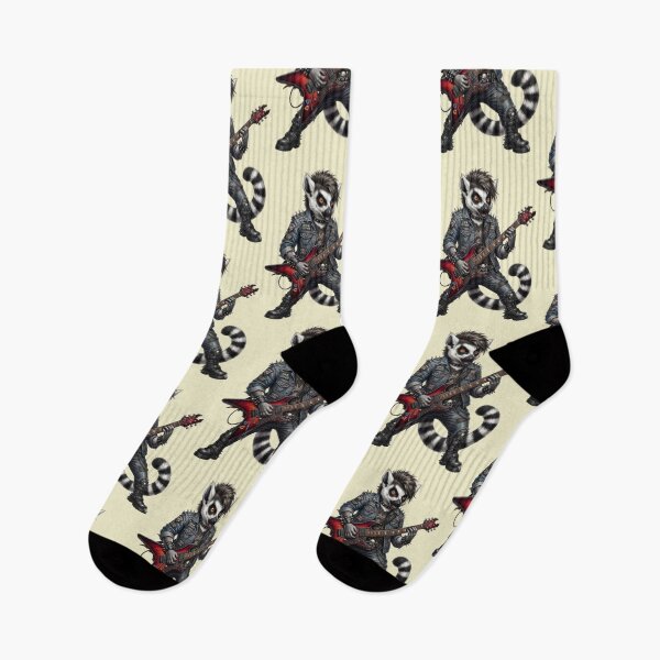 Item preview, Rock Lemur – Punk Guitar Animal Design designed and sold by Dogandesighn.