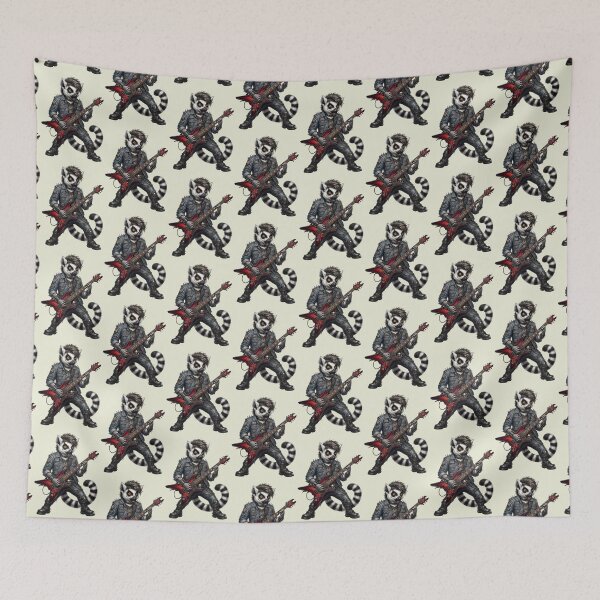 Item preview, Rock Lemur – Punk Guitar Animal Design designed and sold by Dogandesighn.