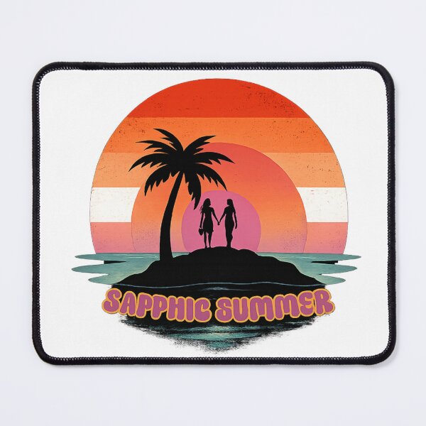 Item preview, Sapphic Summer Lesbian Pride Retro Sunset designed and sold by The Sandy Design Store.
