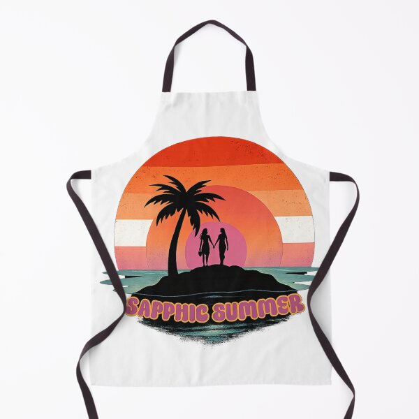 Item preview, Sapphic Summer Lesbian Pride Retro Sunset designed and sold by The Sandy Design Store.