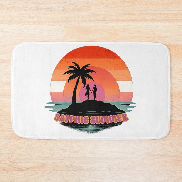 Item preview, Sapphic Summer Lesbian Pride Retro Sunset designed and sold by The Sandy Design Store.