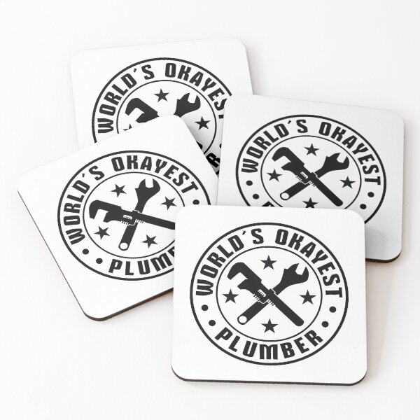 Item preview, World's Okayest Plumber - Funny Vintage Badge Crossed Tools designed and sold by Dmetalx Art Apparel.