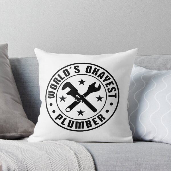 Item preview, World's Okayest Plumber - Funny Vintage Badge Crossed Tools designed and sold by Dmetalx Art Apparel.