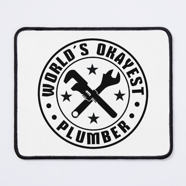 Item preview, World's Okayest Plumber - Funny Vintage Badge Crossed Tools designed and sold by Dmetalx Art Apparel.