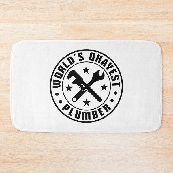 Item preview, World's Okayest Plumber - Funny Vintage Badge Crossed Tools designed and sold by Dmetalx Art Apparel.