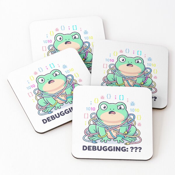 Item preview, Confused Programmer Frog - Debugging Spaghetti Code designed and sold by Urben Loop.