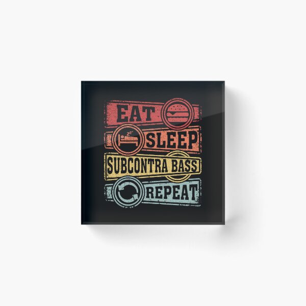 Item preview, Eat Sleep Subcontra bass Repeat designed and sold by GabbyKash.