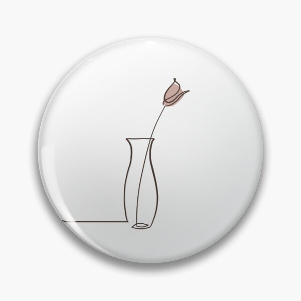 Item preview, Minimal Rose In Vase designed and sold by Barelythere2324.