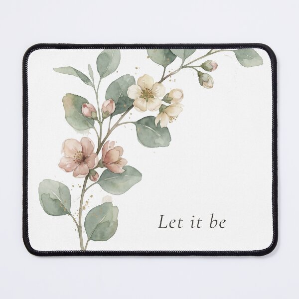 Item preview, Let it be botanical watercolor branch blush flowers print designed and sold by icemanphotos.