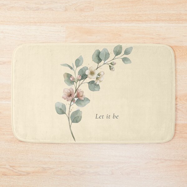 Item preview, Let it be botanical watercolor branch blush flowers print designed and sold by icemanphotos.