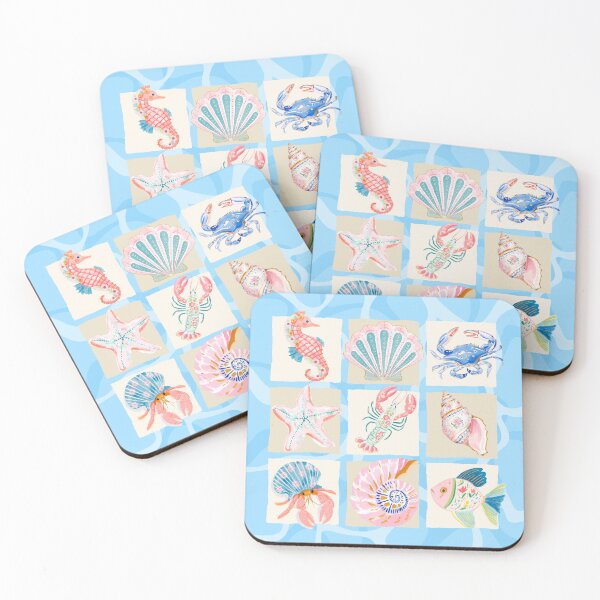 Item preview, Coastal Collection — Pastel Ocean Creatures Art  designed and sold by ChasingRabbit05.