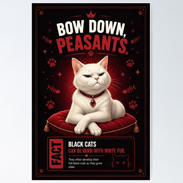 Item preview, Funny Cute Cat Fact Meme Pet Behavior Humor designed and sold by BorgSpareParts.