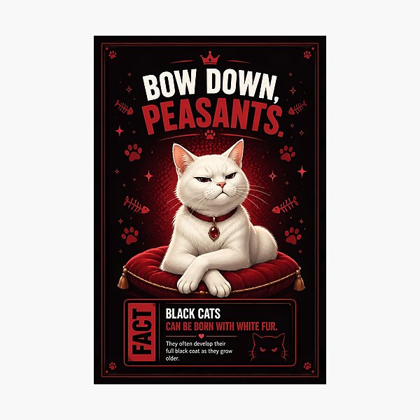 Item preview, Funny Cute Cat Fact Meme Pet Behavior Humor designed and sold by BorgSpareParts.