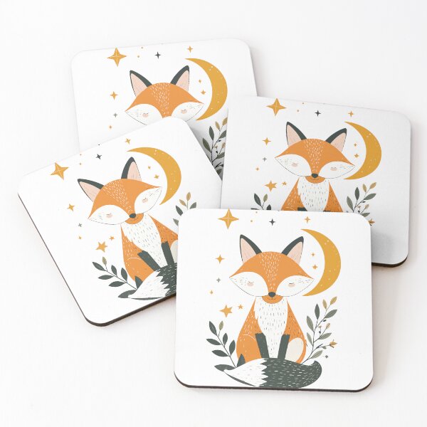 Item preview, Celestial Red Fox with Crescent Moon and Stars Wall Art designed and sold by BestChoiceService.