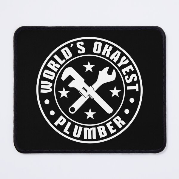 Item preview, World's Okayest Plumber - Funny Vintage Badge Crossed Tools designed and sold by Dmetalx Art Apparel.