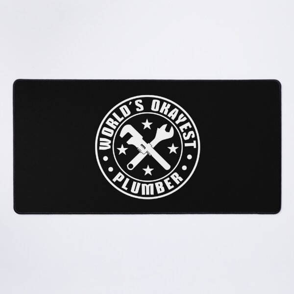 Item preview, World's Okayest Plumber - Funny Vintage Badge Crossed Tools designed and sold by Dmetalx Art Apparel.
