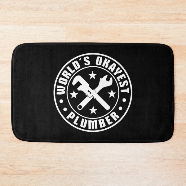 Item preview, World's Okayest Plumber - Funny Vintage Badge Crossed Tools designed and sold by Dmetalx Art Apparel.