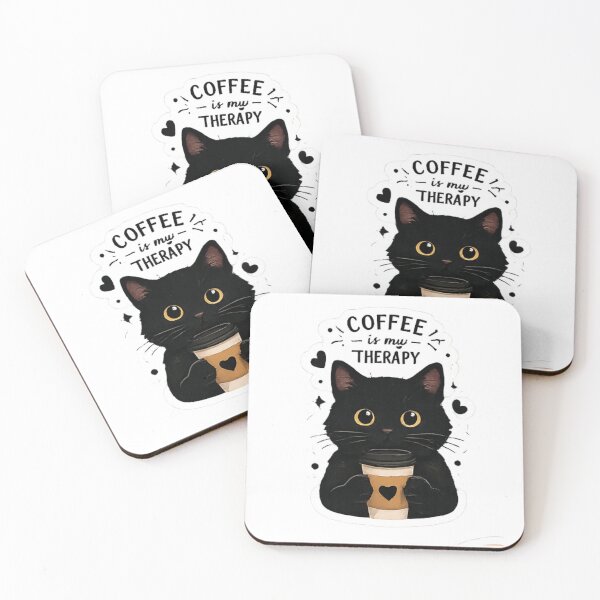Item preview, Introvert Energy Cat | Coffee is My Therapy Aesthetic Sticker designed and sold by Jyotisima8929.