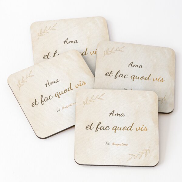 Item preview, Love and Do What You Will - St. Augustine Quote Minimalist Art designed and sold by Très Joli Brothers.