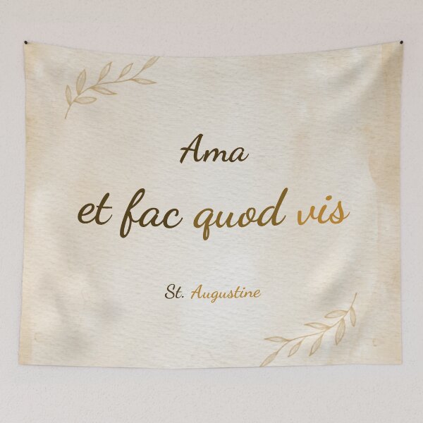 Item preview, Love and Do What You Will - St. Augustine Quote Minimalist Art designed and sold by Très Joli Brothers.