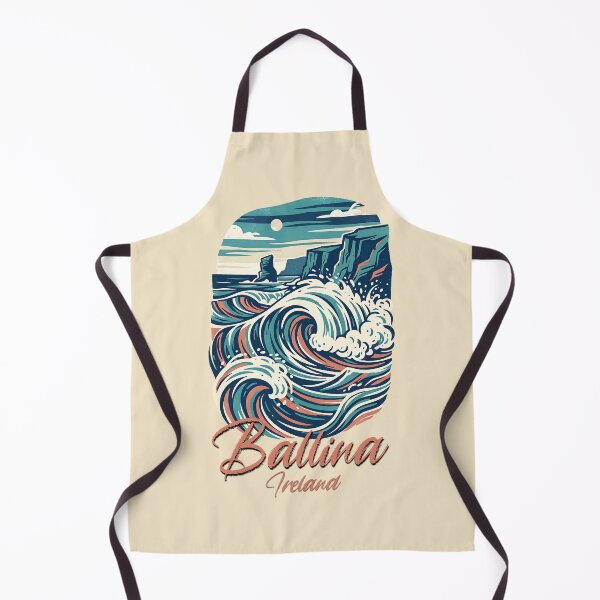 Item preview, Ballina Ireland Coastal Waves Retro Art designed and sold by MythicCotton.