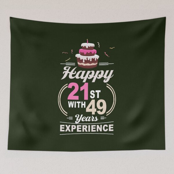 Item preview, Happy 21st with 49 Years Experience 70th Funny Birthday designed and sold by FernaRoje.