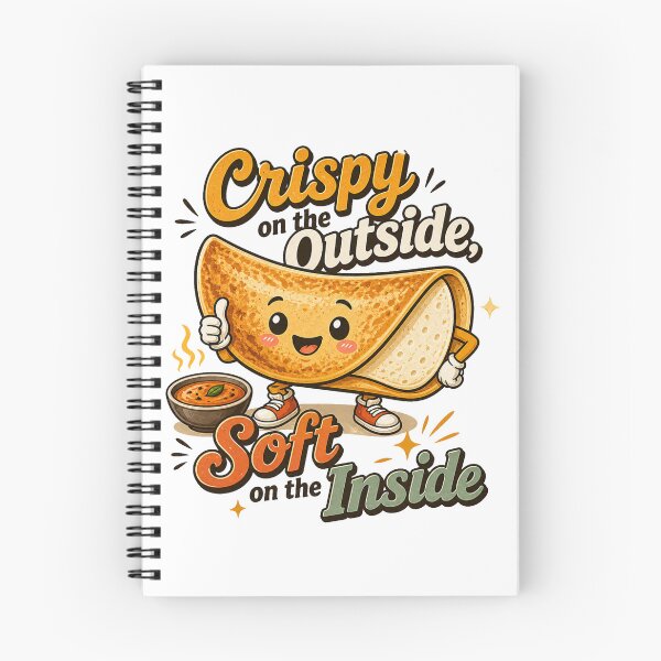 Item preview, Crispy on the Outside Soft on the Inside – Cute Dosa Cartoon Design | South Indian Food Lover designed and sold by Globalcitytees.