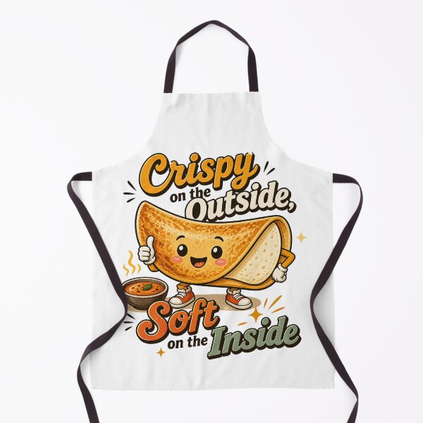 Item preview, Crispy on the Outside Soft on the Inside – Cute Dosa Cartoon Design | South Indian Food Lover designed and sold by Globalcitytees.