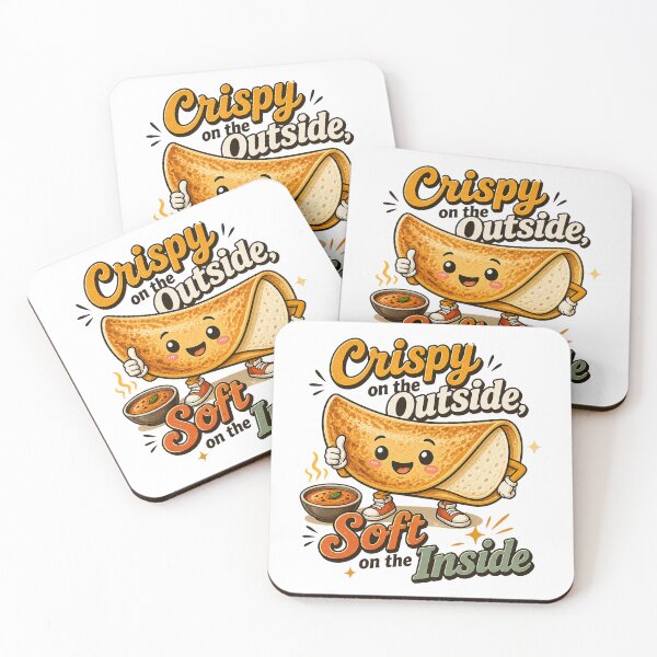 Item preview, Crispy on the Outside Soft on the Inside – Cute Dosa Cartoon Design | South Indian Food Lover designed and sold by Globalcitytees.