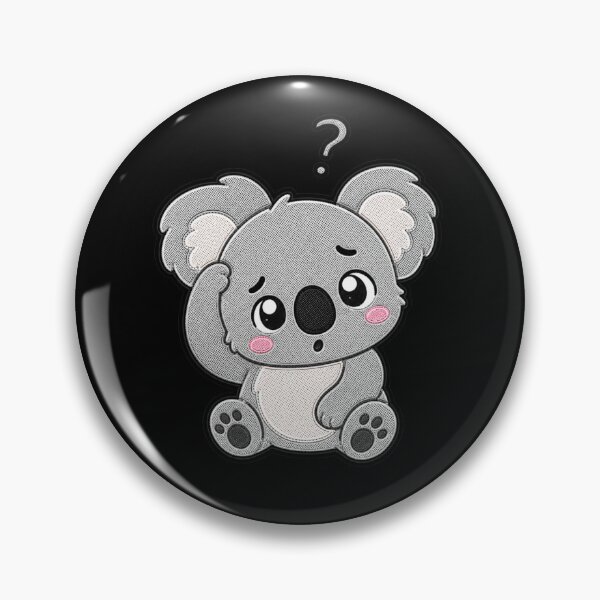 Item preview, Cute Confused Koala Kawaii Embroidery Patch Design designed and sold by ColorSplash123.