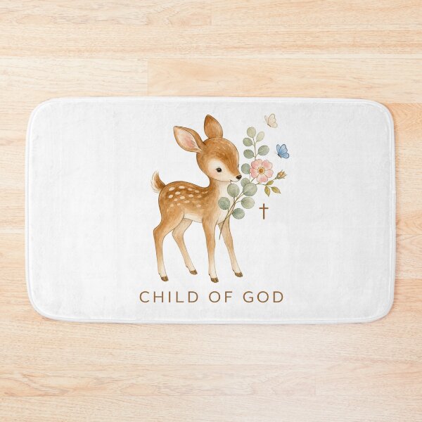 Item preview, Watercolor Baby Deer "Child of God" - Religious Woodland Nursery Art designed and sold by lindalifepeace.