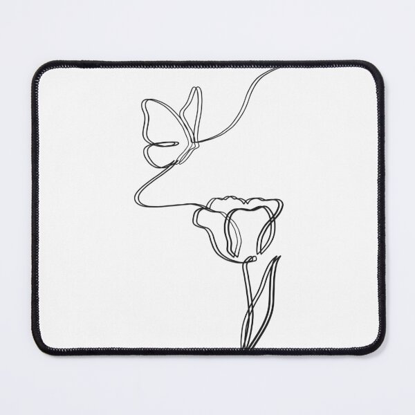 Item preview, Butterfly And Rose Line Art designed and sold by Barelythere2324.