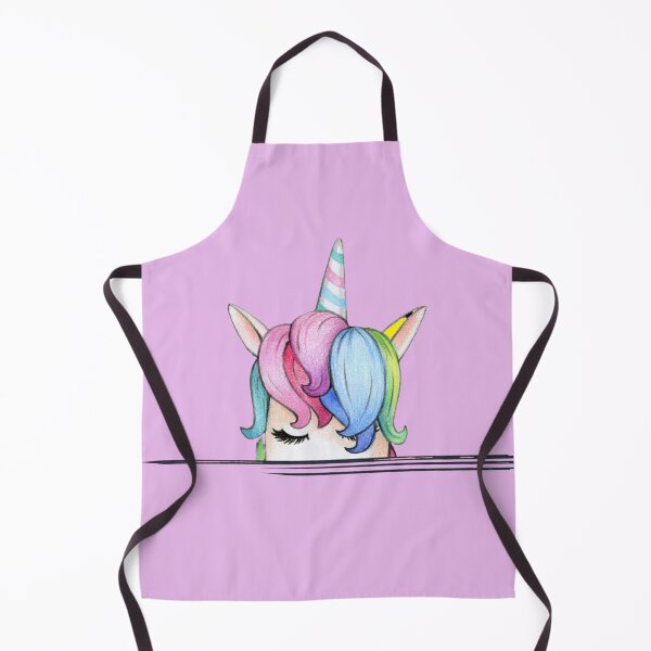 Item preview, Magical unicorn with colorful hair looks over the leash designed and sold by MT-Wunderland .