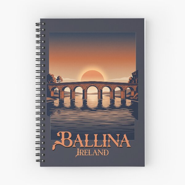 Item preview, Ballina Ireland Sunset Bridge Retro Landscape designed and sold by MythicCotton.