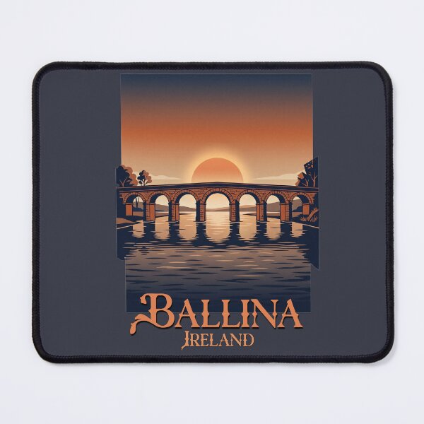 Item preview, Ballina Ireland Sunset Bridge Retro Landscape designed and sold by MythicCotton.