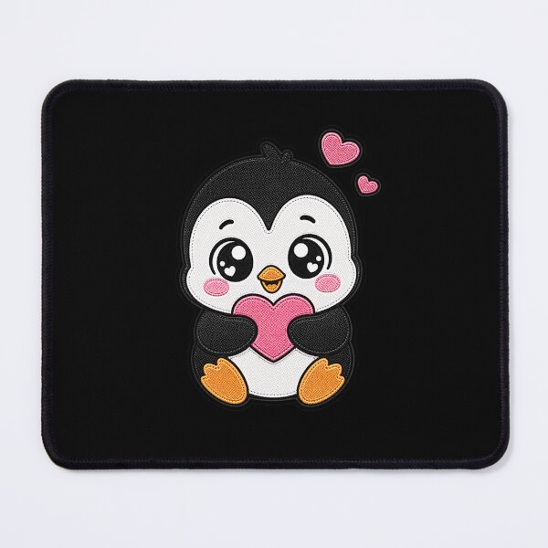 Item preview, Cute Love Penguin Kawaii Embroidery Patch Design designed and sold by ColorSplash123.