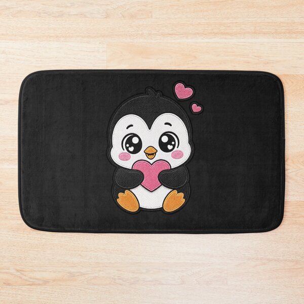 Item preview, Cute Love Penguin Kawaii Embroidery Patch Design designed and sold by ColorSplash123.