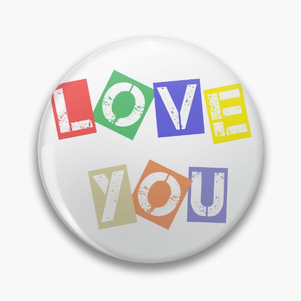 Item preview, Love You Colorful Ransom Note Punk Rock Typography Statement Design designed and sold by DesignArtist.ia.