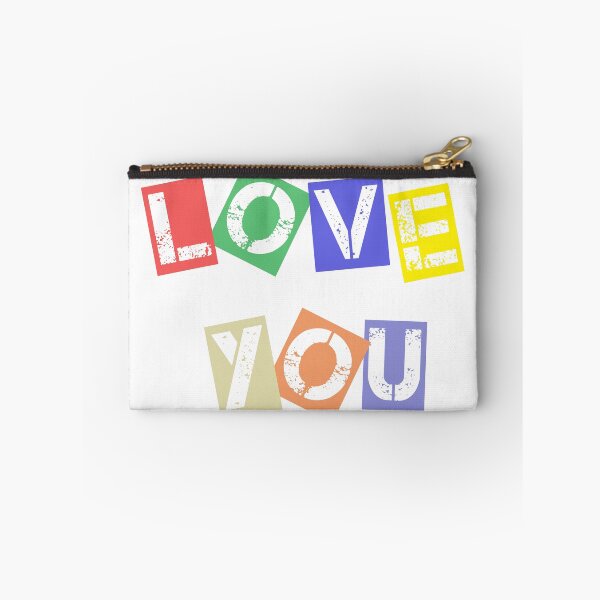 Item preview, Love You Colorful Ransom Note Punk Rock Typography Statement Design designed and sold by DesignArtist.ia.