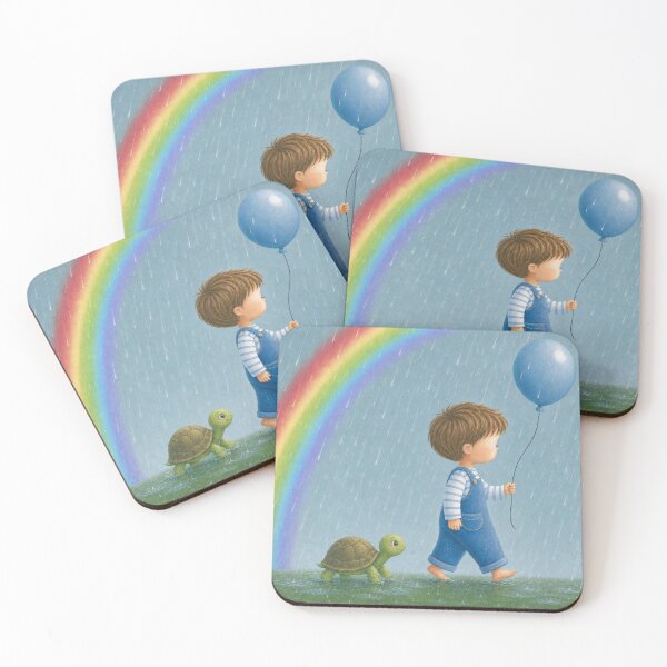 Item preview, The Turtle, Boy & Rainbow designed and sold by Blue  Robin.