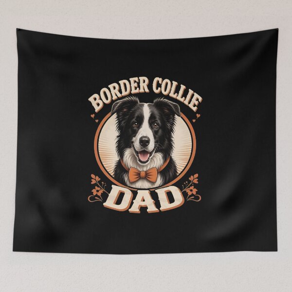 Item preview, Border Collie Dad Vintage Dog Lover Bow Tie Shirt designed and sold by Dmo3HarkoArt.