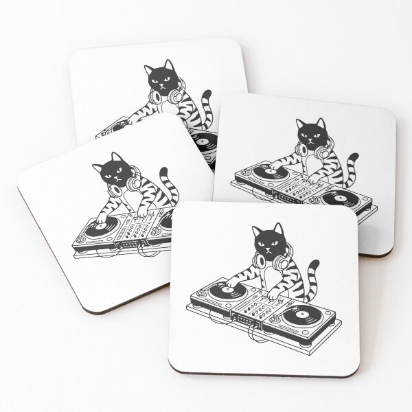 Item preview, Cat Punk Playing DJ Turntable | Cat Sticker designed and sold by ianths.
