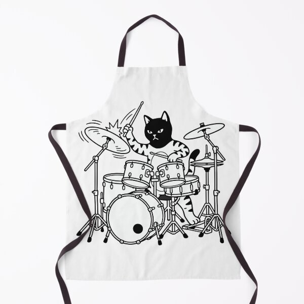 Item preview, Cat Punk Playing Drum | Cat Sticker designed and sold by ianths.