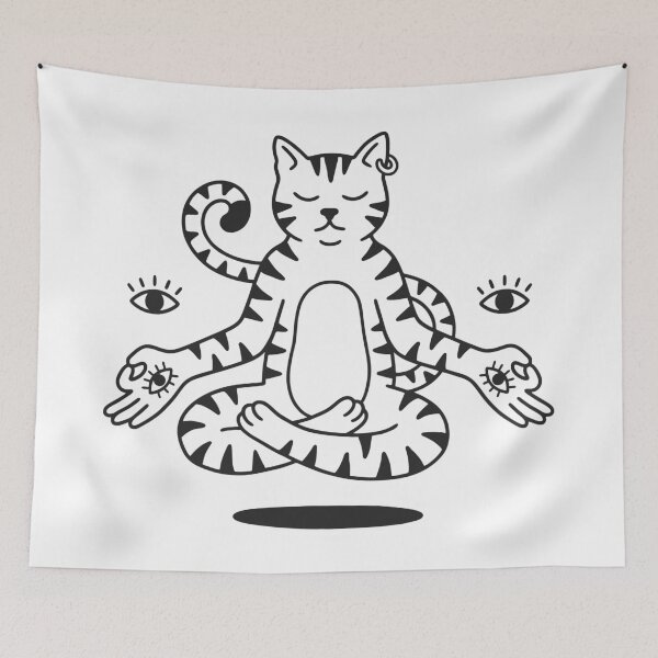 Item preview, Cat Meditation | Cat Sticker designed and sold by ianths.