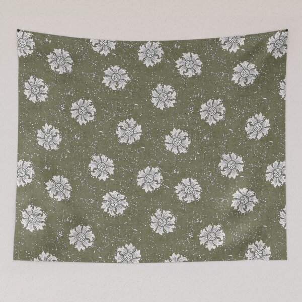 Item preview, Biophilic green WIlliam Morris simple Daffodils designed and sold by Anne Londez Studio.