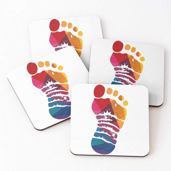Item preview, Colorful Geometric Footprint Abstract Watercolor Prism Design designed and sold by DesignArtist.ia.