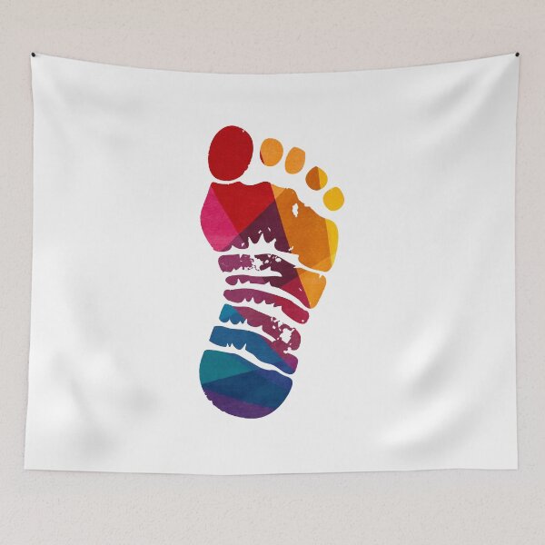 Item preview, Colorful Geometric Footprint Abstract Watercolor Prism Design designed and sold by DesignArtist.ia.