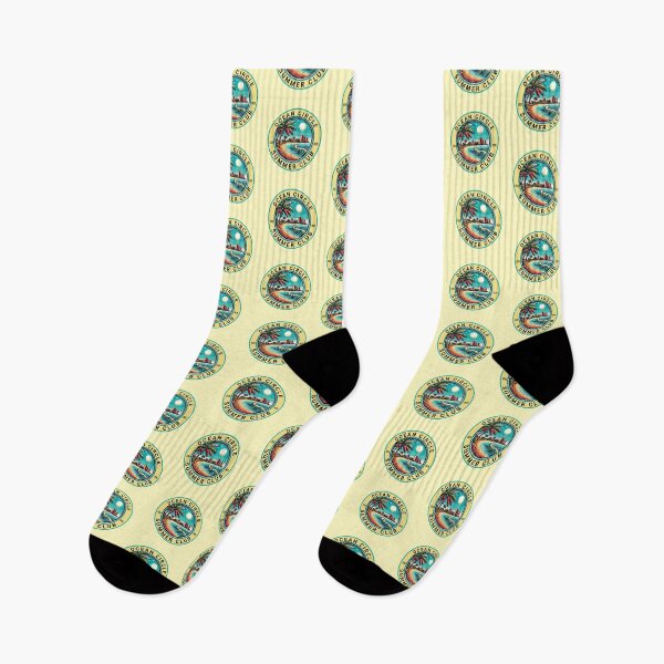 Item preview, Ocean Circle Summer Club Retro Beach Design designed and sold by PrintandJoy.