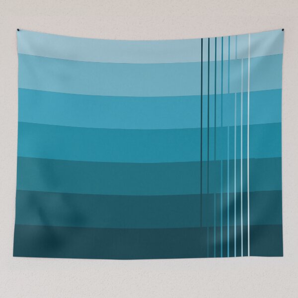 Item preview, Simple design from shades of light turquoise to dark turquoise designed and sold by Cherevan.